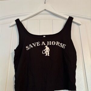Save a Horse Graphic Crop Top